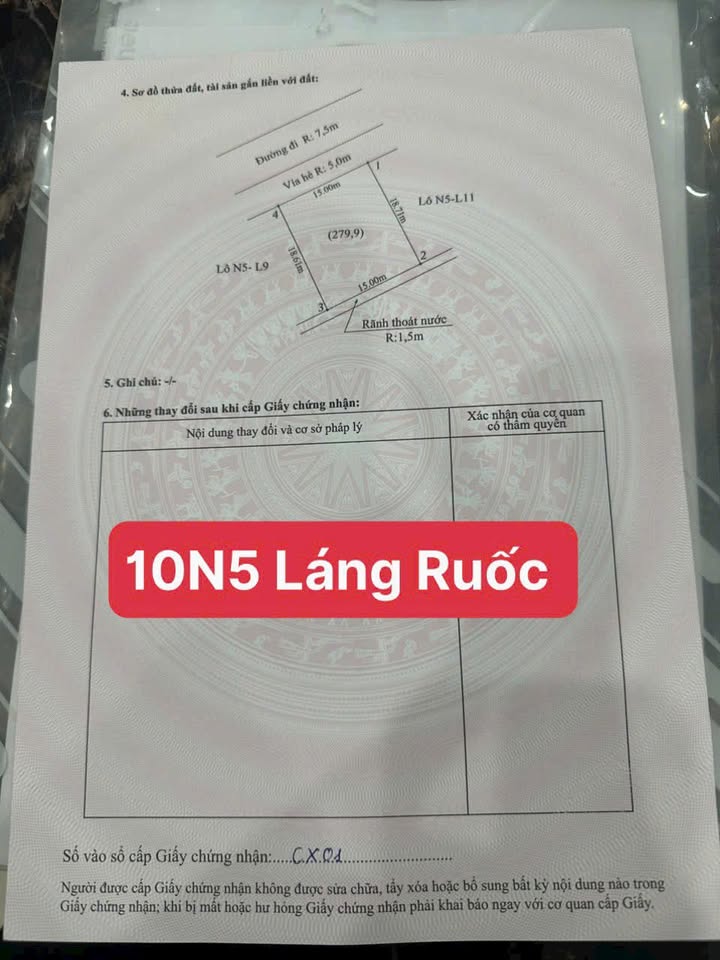 Biệt thự đấu giá Láng Ruốc, Hải Phòng - 280m² Hướng Bắc, Giá Tốt