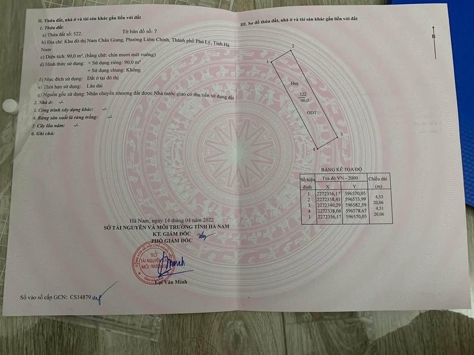 Đất nền Minh Khôi, Hà Nam - 90m² - Giá tốt 4.77 tỷ - Tiềm năng tăng giá