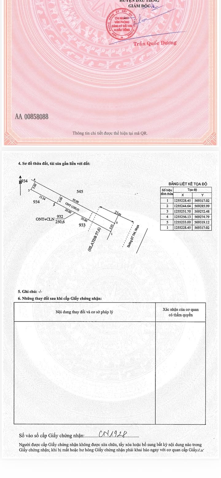 Đất Nền Mặt Tiền DT744, Bắc Tân Uyên - 50m², Sổ Hồng, 9xx Triệu