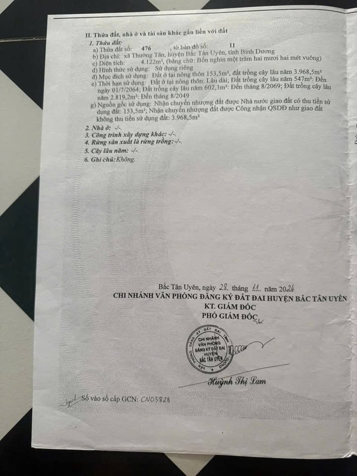 Đất Vườn 4122m² - Sẵn Sàng Xây Xưởng Tại Bắc Tân Uyên, Bình Dương