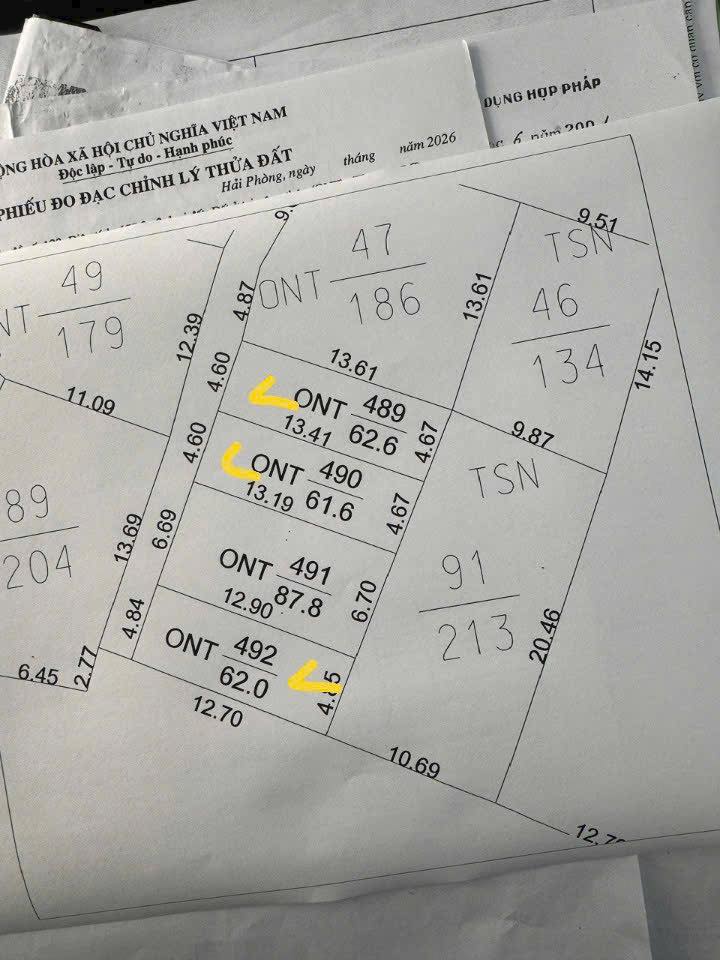 Đất nền Cẩm Giàng - 62m² sát dự án phân lô, giá chỉ 990 triệu/lô