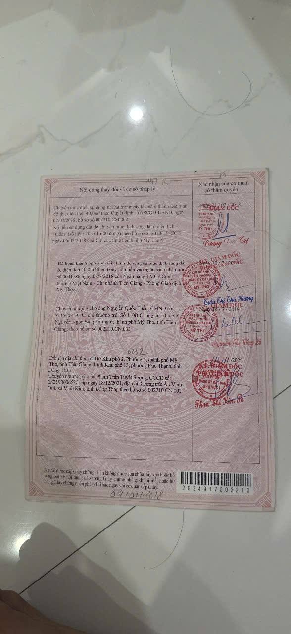 Bán Đất 50m² Mặt Tiền Nguyễn Sáng, Gò Công - Sổ Đô Thị, Giá 900 Triệu