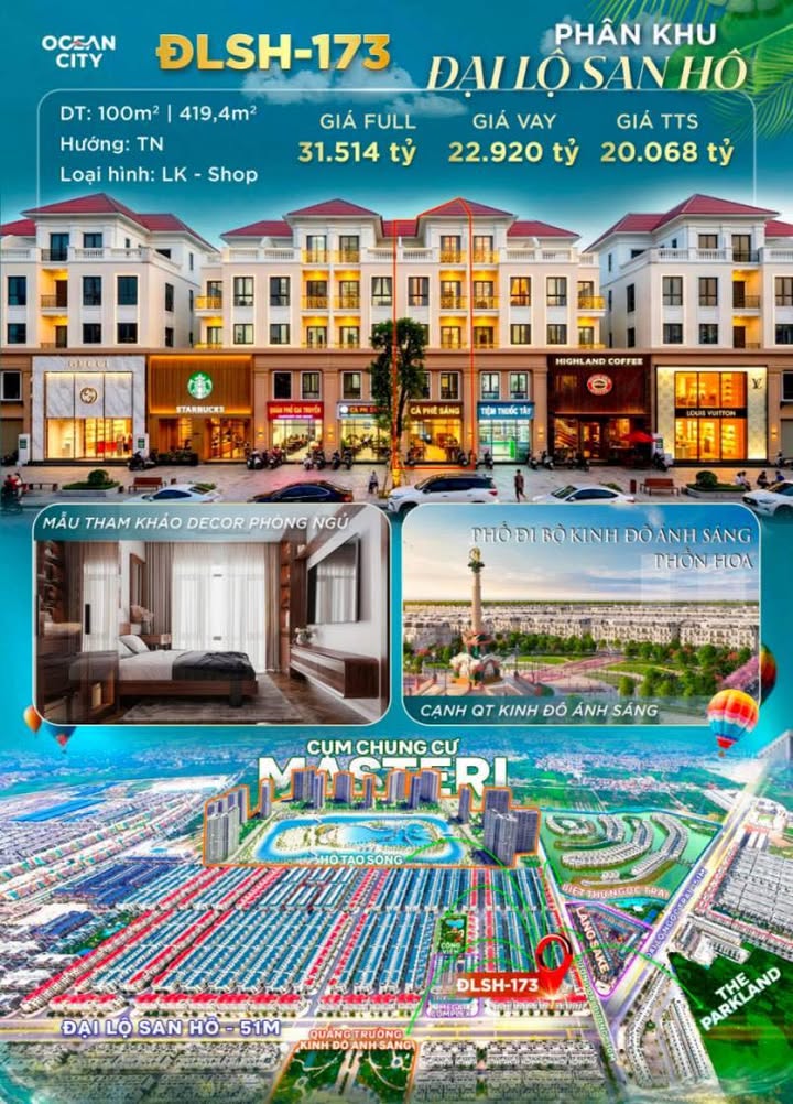 Shophouse Mặt Đại Lộ San Hô 51m - Kinh doanh sầm uất Ocean City