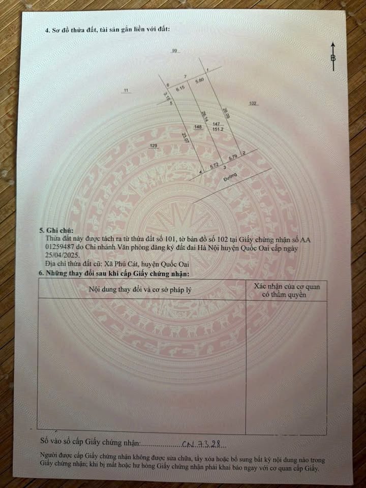 Đất Thổ Cư 151m² Phú Cát, Quốc Oai - Sổ Đỏ Sẵn Sàng