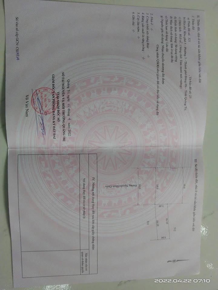 Bán Đất Phường 3 TX Quảng Trị 80m² Hướng Tây - Sổ Đỏ Sẵn Sàng