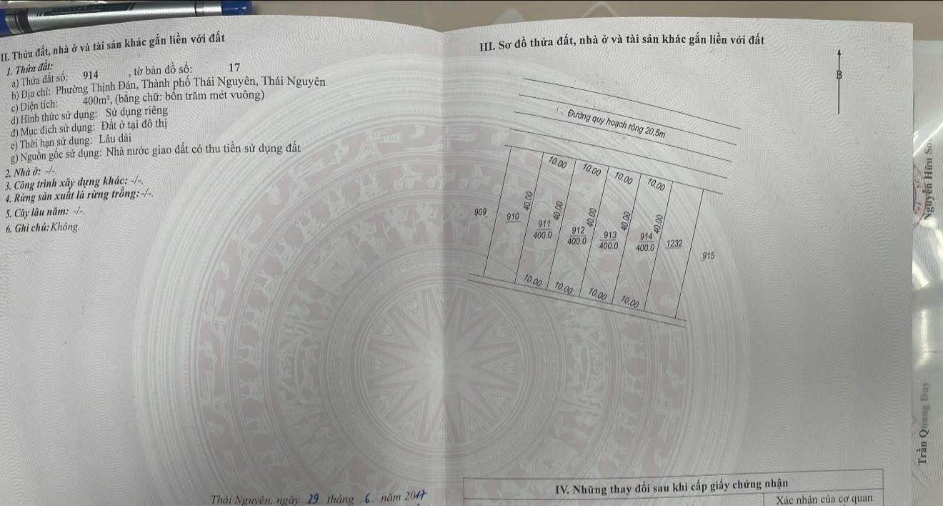 Đất Vàng Phường Thịnh Đán, TP. Thái Nguyên - 1000m² - Giá Đầu Tư