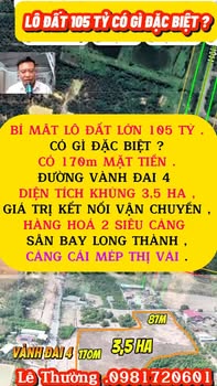 Đất Vành Đai 4 Bà Rịa 3.5ha - 105 Tỷ: Cửa Ngõ Kết Nối Cảng Lớn