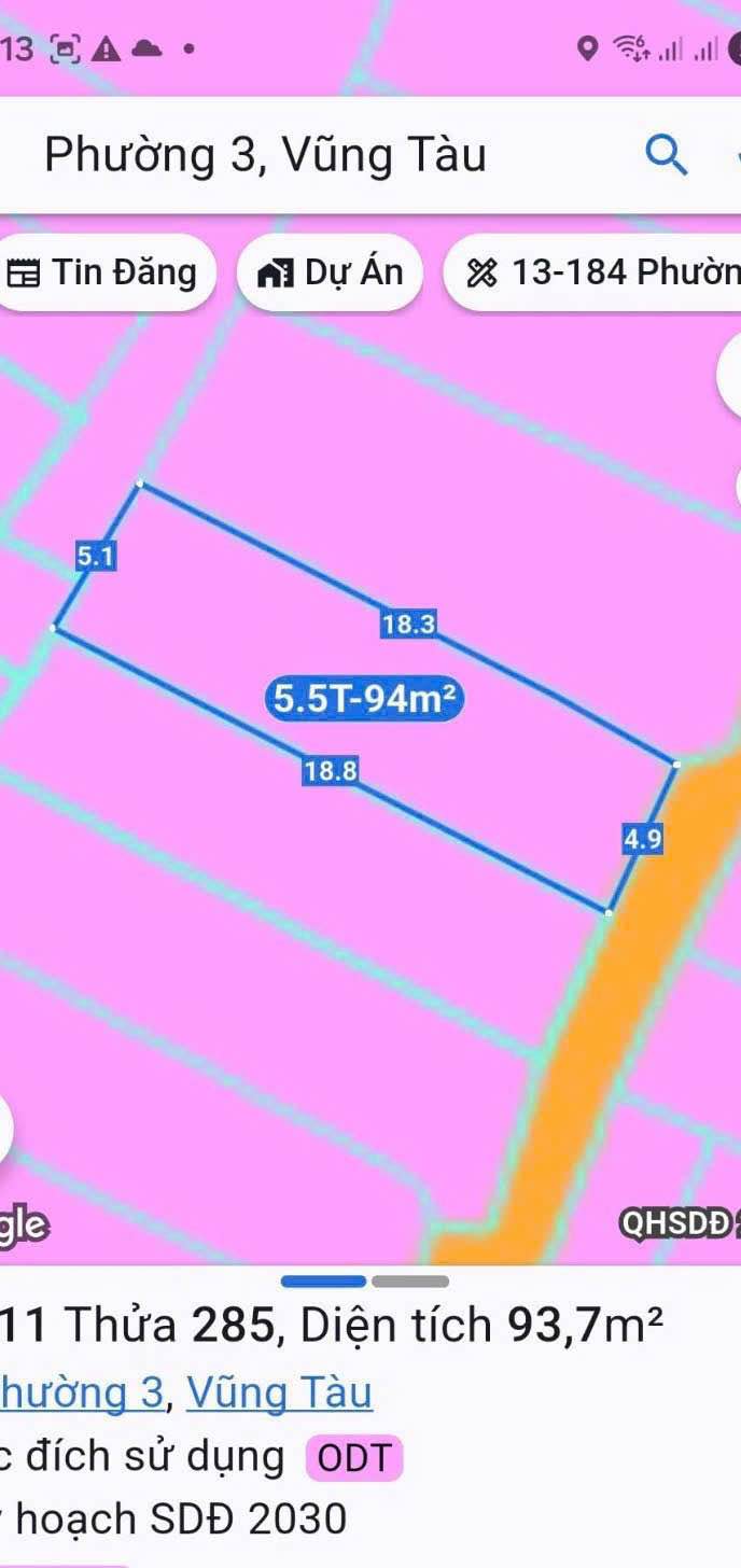 Bán Đất Vũng Tàu 93.7m² Nở Hậu Đẹp - Giá Giảm Sốc 4.99 Tỷ