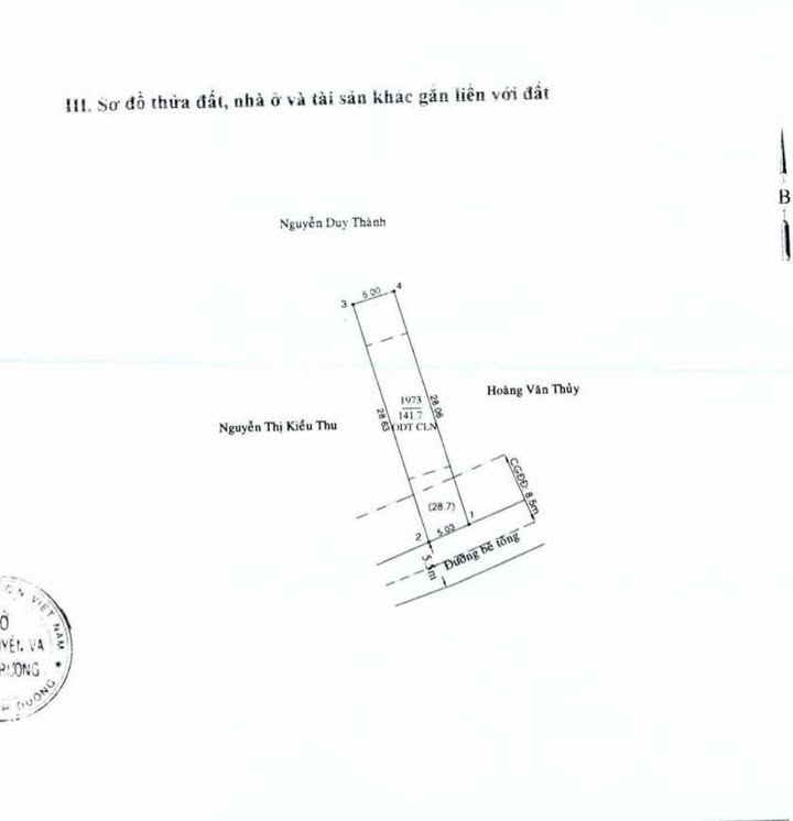 Đất nền Phường Phú Mỹ, Dĩ An - 141.7m² - Giá 2 tỷ xxx - Sổ hồng thổ cư