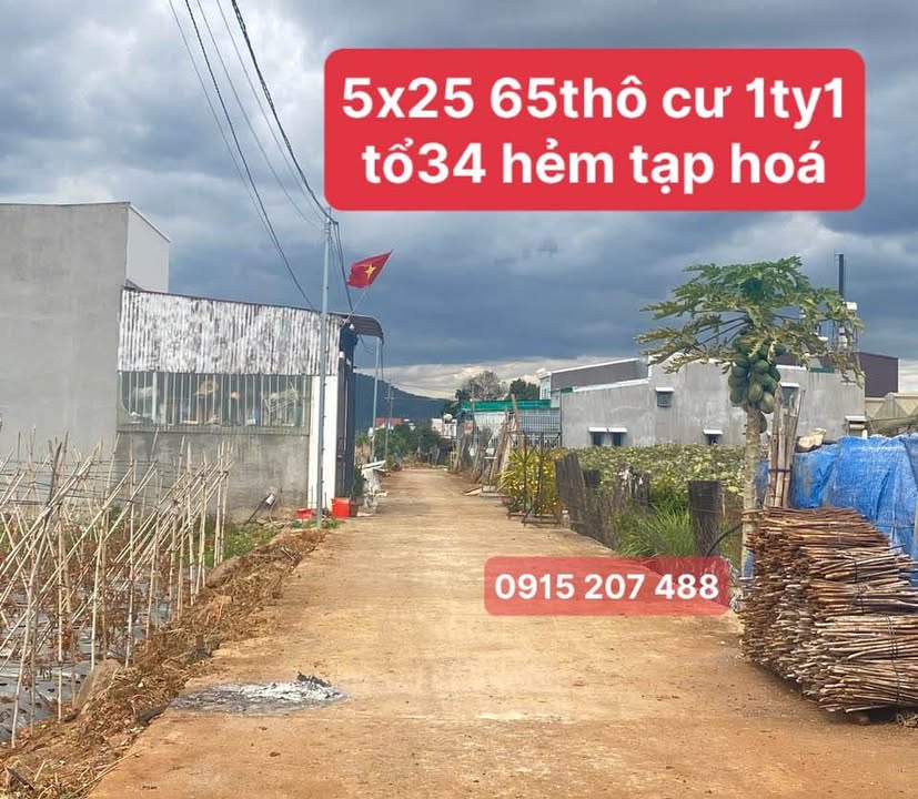 Đất Nền 65m² Đất Tổ 34, Phan Thiết - Giá 1.1 Tỷ, Sẵn Sàng Xây Ở