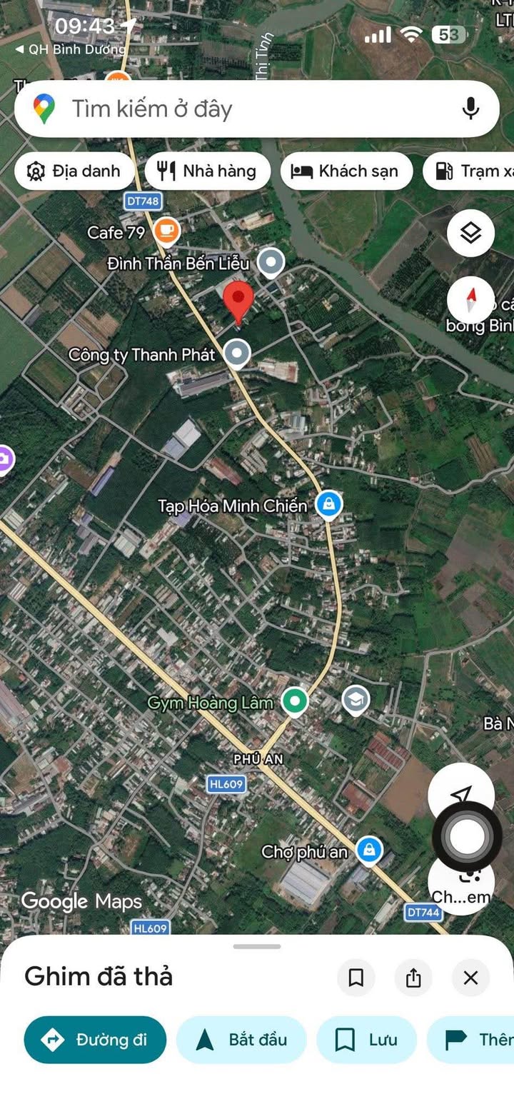 Bán đất 344m² Phú An, Bến Cát - Sổ hồng thổ cư, đường 6m ô tô