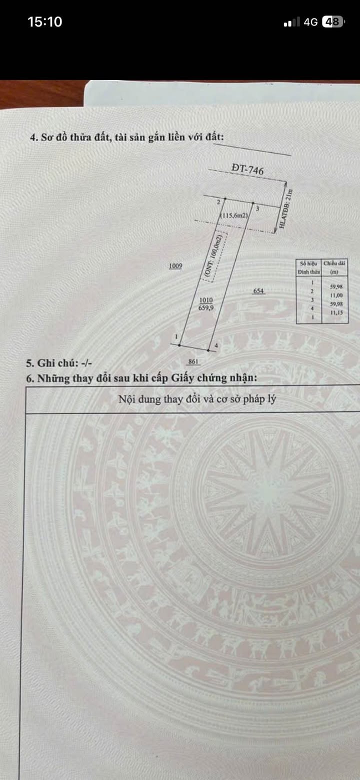 Đất Nền DT746 Bắc Tân Uyên - 660m² Thổ Cư, Sẵn Sổ Hồng