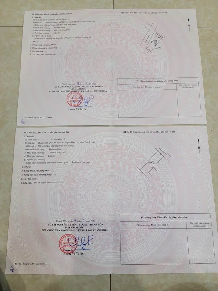 Bán đất Minh Lộc, Hậu Lộc 400m² giá đầu tư 400 triệu