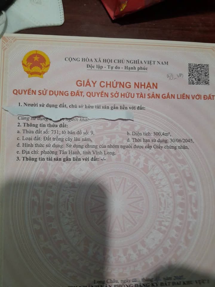 Bán Đất Vĩnh Long 300m² - Sổ Hồng Sẵn Sàng - Giá 750 Triệu