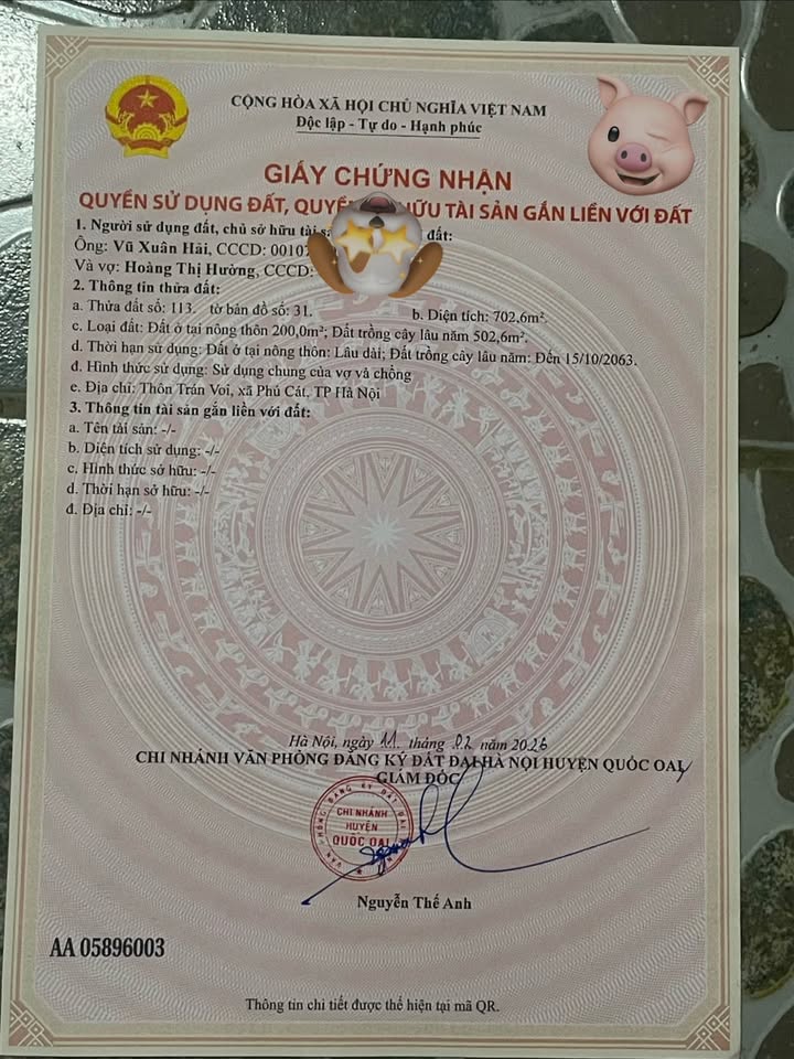 Bán Gấp Đất Vàng Phú Cát 702.6m² - Giá Hời Như Tặng!