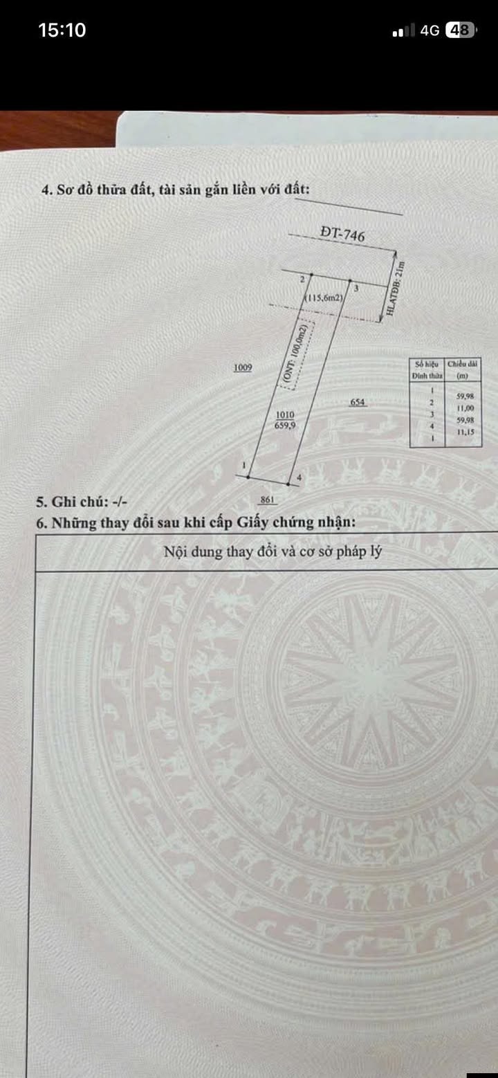 Đất Mặt Tiền DT746, Tân Định, Bình Dương - 660m² Sổ Hồng, Giá 3 Tỷ