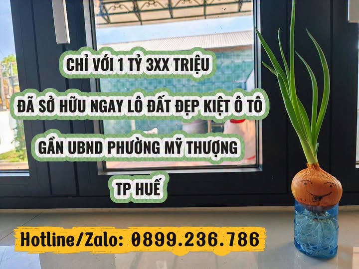 Đất Nền 60m² Kiệt Ô Tô Phường Mỹ Thượng, Huế - Chỉ 1.3 Tỷ