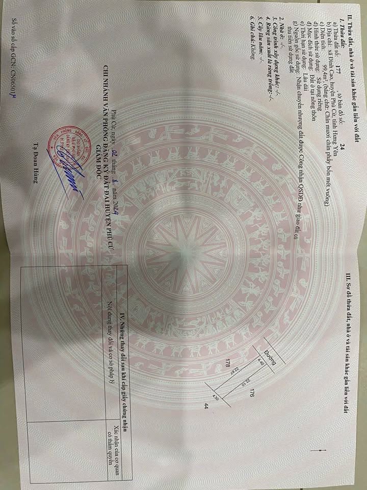 Đất Nền F0 Đình Cao Phù Cừ, Hưng Yên - 99m² Thổ Cư, Giá Hơn Tỷ