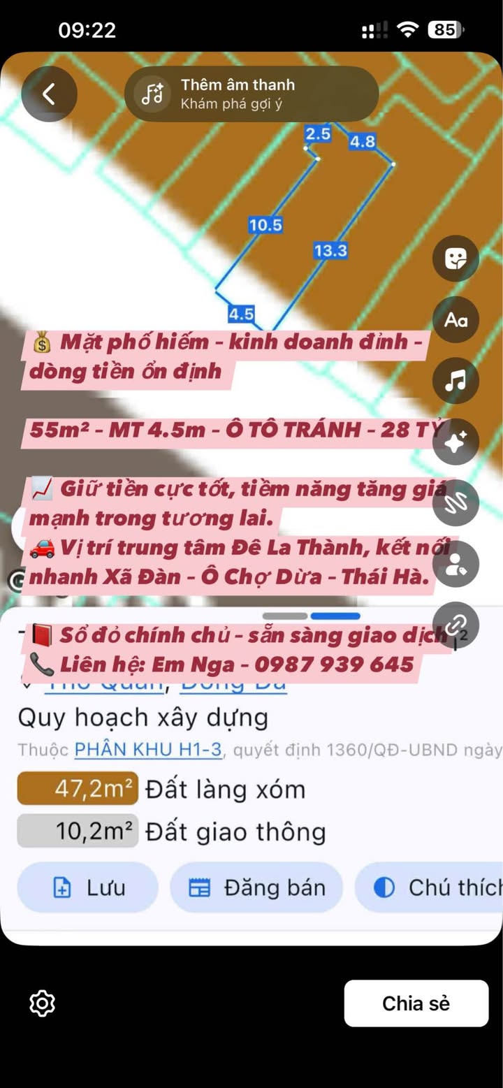 Nhà Mặt Phố Đê La Thành 55m² Kinh Doanh Đỉnh Cao - 28 Tỷ