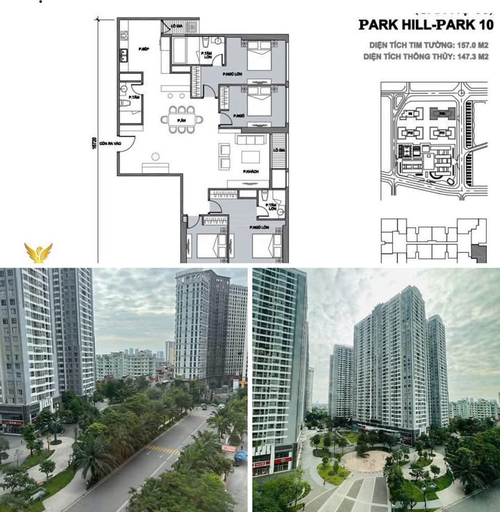 Bán gấp căn hộ 4PN Park 10 Times City 158m² - Sổ hồng sẵn sàng