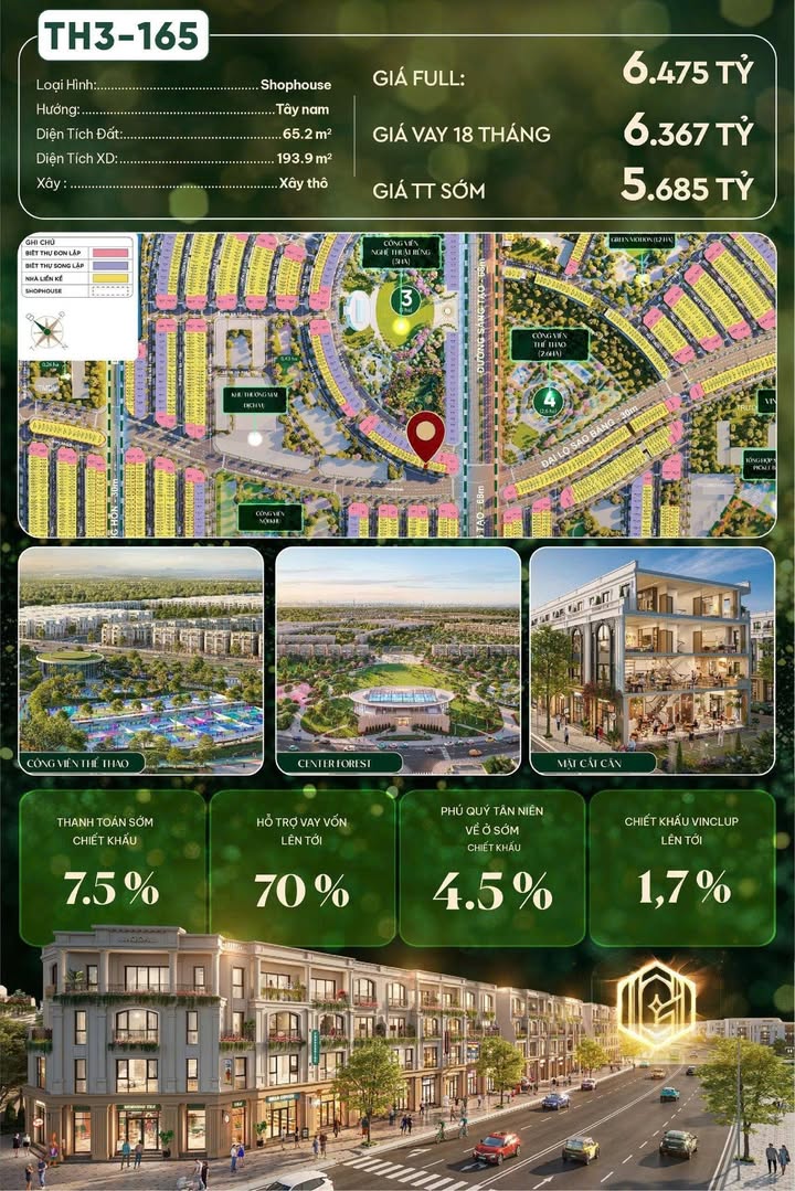 Shophouse Vin Dương Kinh 65m² - Kinh doanh đắc lợi, giá tốt