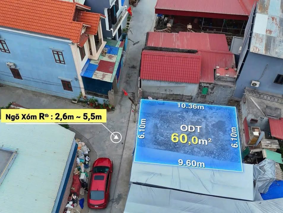 Đất nền Thủy Nguyên 60m² - Ngõ ô tô, gần chợ, trường học - Giá 1.3 tỷ