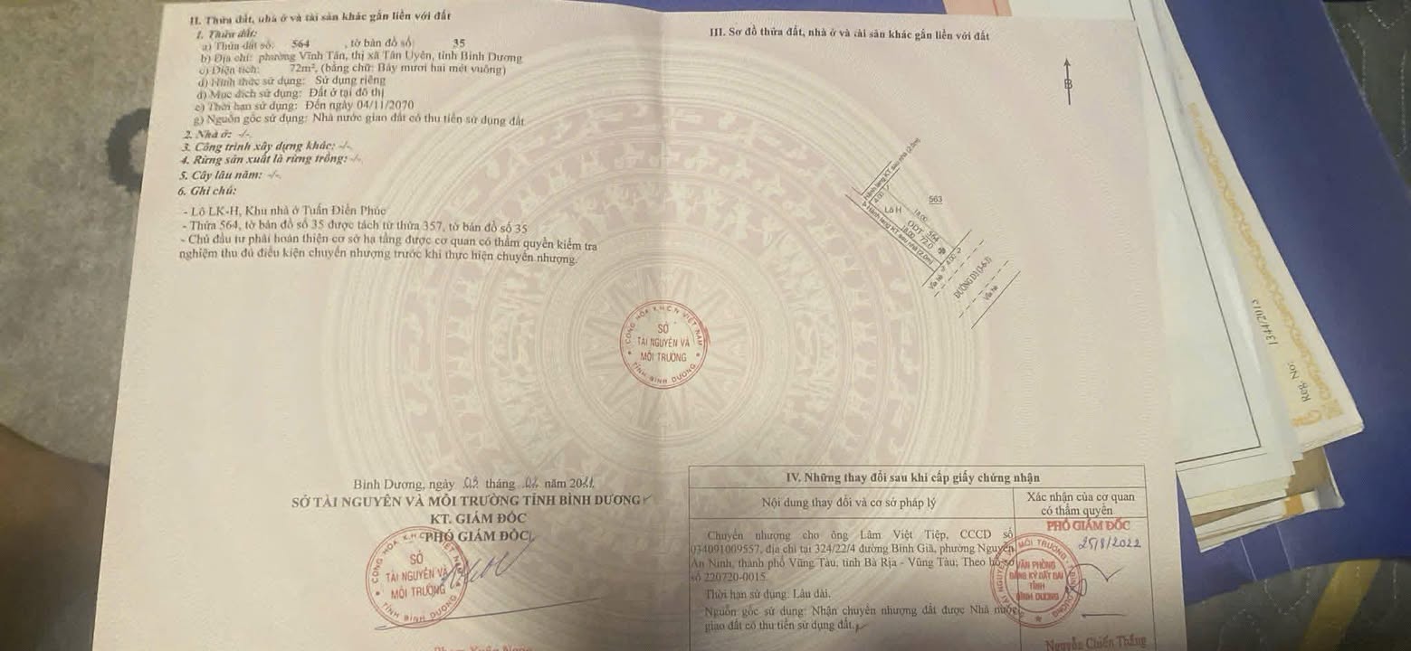 Đất Nền 72m² KDC Tuấn Điền Phúc, Tân Uyên - Sổ Đỏ Sẵn Sàng