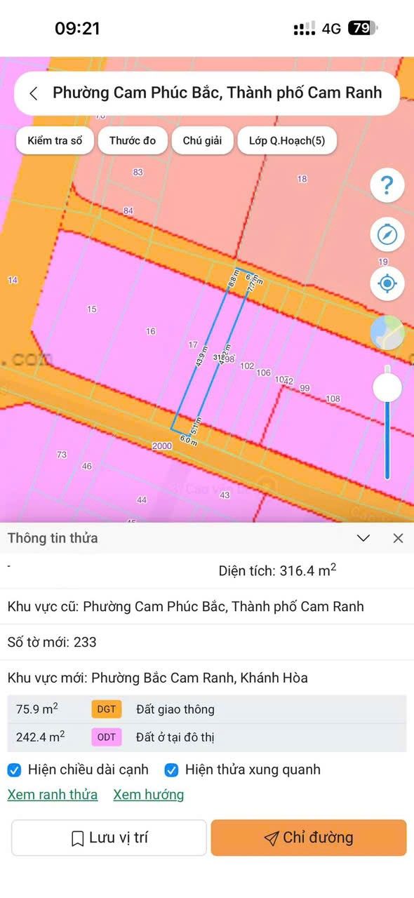 Đất Mặt Tiền Cao Văn Bé Cam Ranh - 316m² Thổ Cư, Giá 2.2 Tỷ