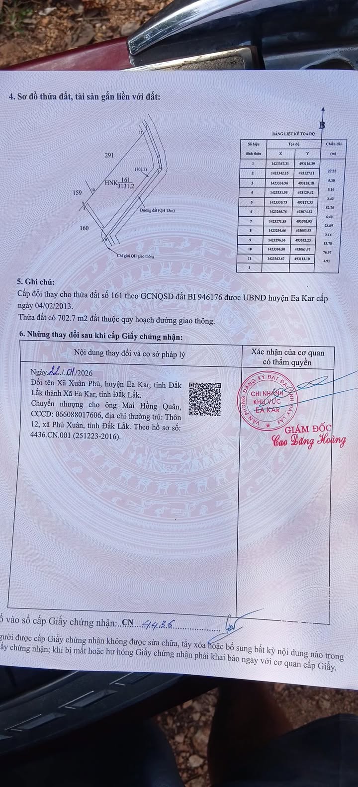 Đất Nền Xã Xuân Phú, H. Ea Kar - 2400m² 2 Mặt Đường Bê Tông, Giá 2.88 Tỷ