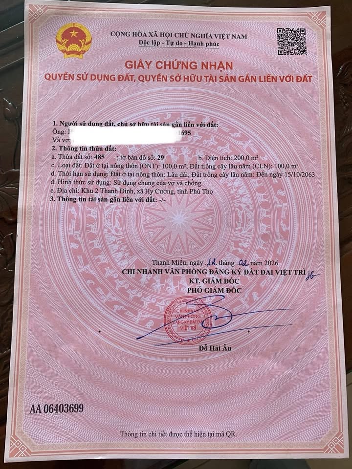 Đất nền Thanh Đình Việt Trì 200m² 1,6 tỷ - Sổ đỏ chính chủ