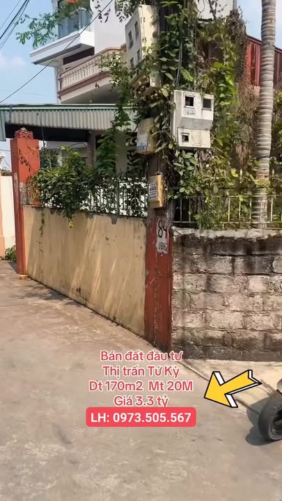 Đất Tứ Kỳ 170m² - Mặt Tiền 20m - Sổ Đỏ Sẵn - Đầu Tư Sinh Lời