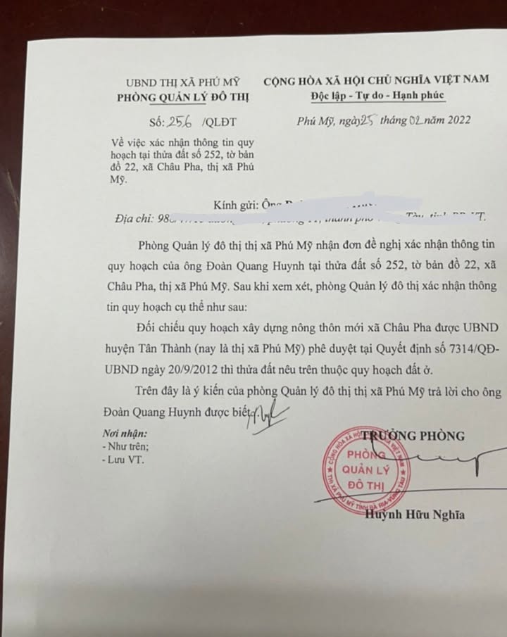 Đất Nền Châu Pha, Phú Mỹ, BRVT - 2750m² Sổ Dân Cư, MT 65m