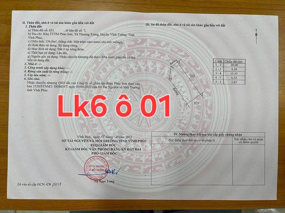 Đất nền góc KĐT Phúc Sơn, Việt Trì - 156m² - Sổ đỏ sẵn sàng giao dịch