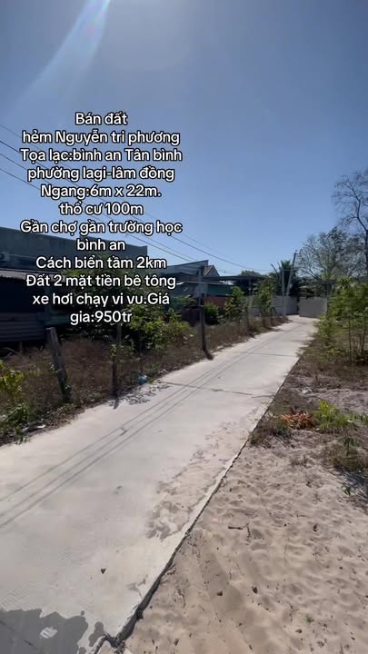 Bán Đất Hẻm Nguyễn Tri Phương, Bảo Lộc - 132m² Thổ Cư, Giá 950 Triệu