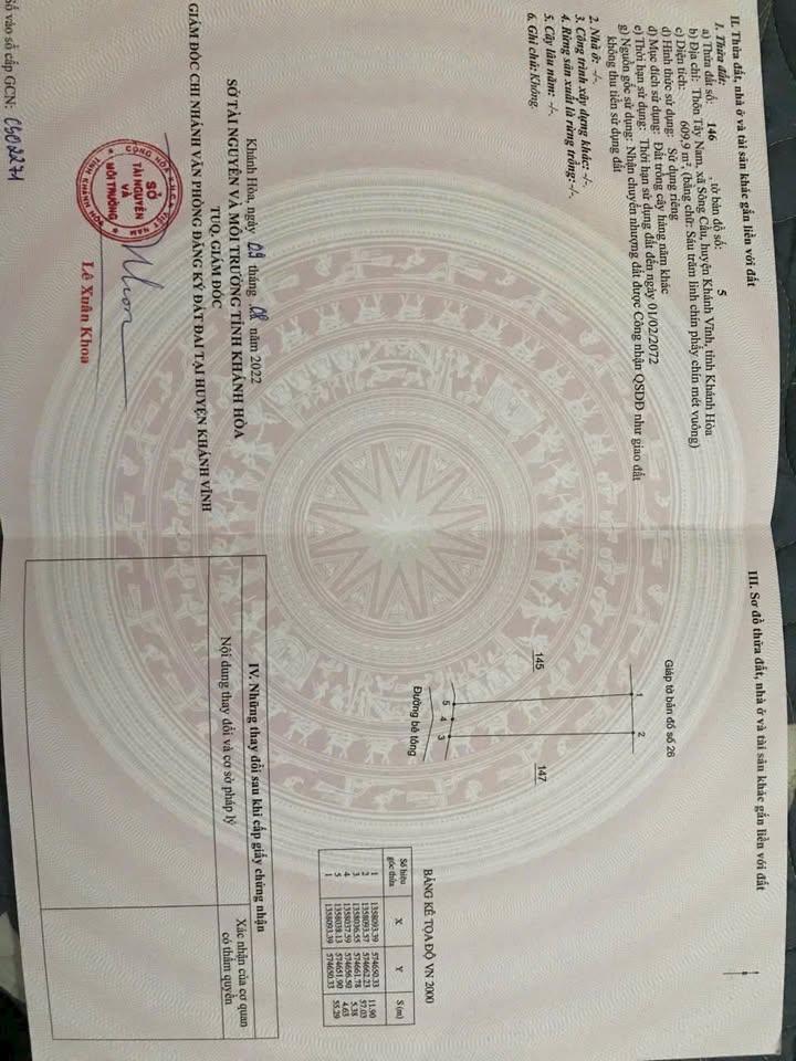 Đất Sông Cầu Khánh Vĩnh 609m² - Giá Tốt 599 Triệu, Ô Tô Thông Thoáng