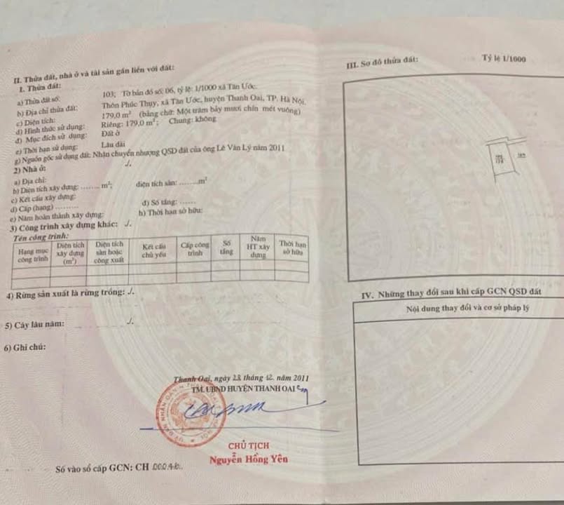 Bán đất nền Phúc Thuỵ, Long Biên 179m² - Mặt tiền 12m, giá đầu tư 5x triệu/m²