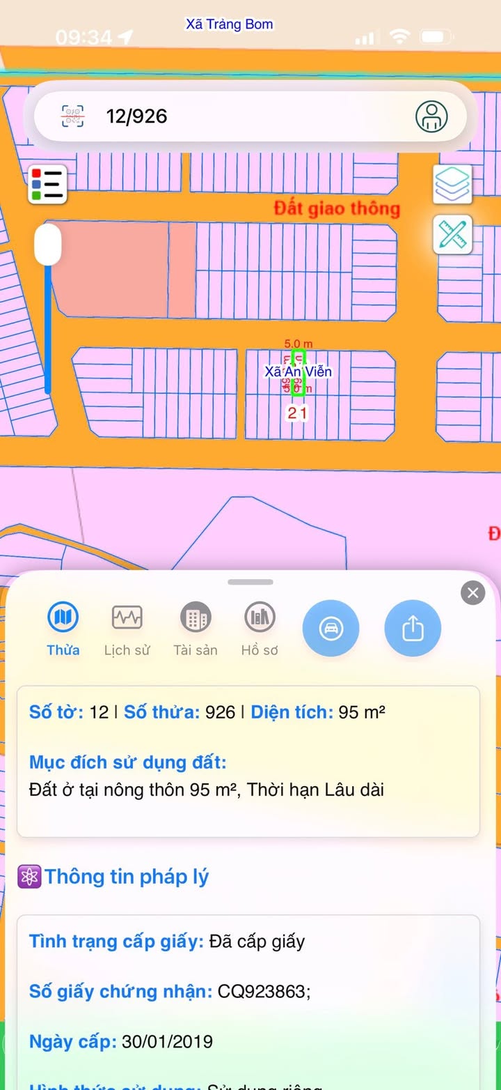 Đất nền Bàu Xéo Long Đất 95m² - Sổ đỏ thổ cư, giá chỉ 1 tỷ