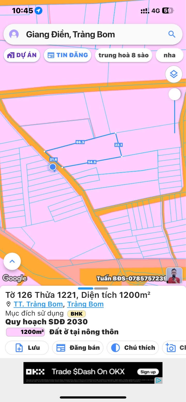 Đất Vườn Giang Điền Đồng Nai 1200m² Sổ Hồng - Giá Đầu Tư 3 Tỷ