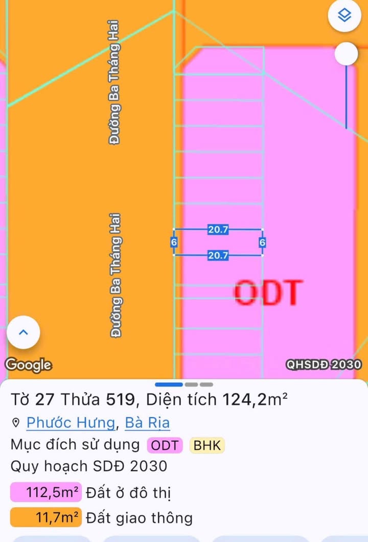 Đất Mặt Tiền Đường 3/2 Bà Rịa - 120m² Kinh Doanh Đắc Lợi, Sổ Hồng Riêng