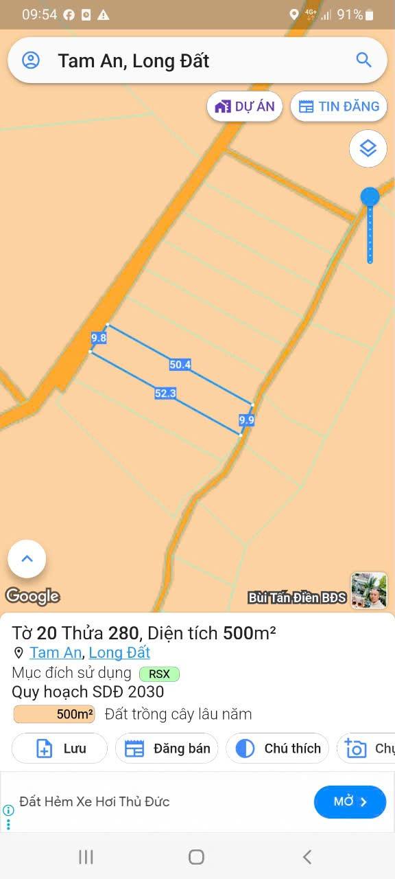 Bán Đất Long Điền 500m² - Sổ Đỏ Rõ Ràng, Giá Tốt