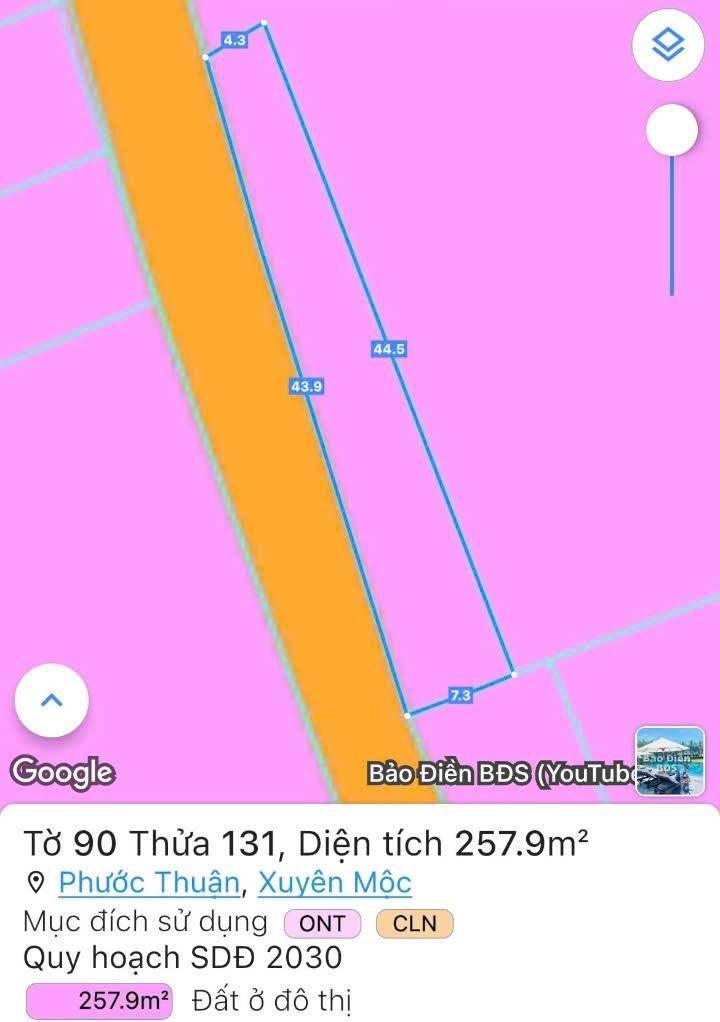 Đất Vàng Hồ Tràm 257.9m² - Mặt Tiền Kinh Doanh 44m - Sổ Đỏ