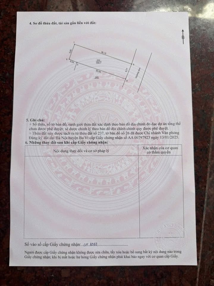 Bán Đất Ba Vì 356m² - Sổ Đỏ Rõ Ràng, Đường 15m