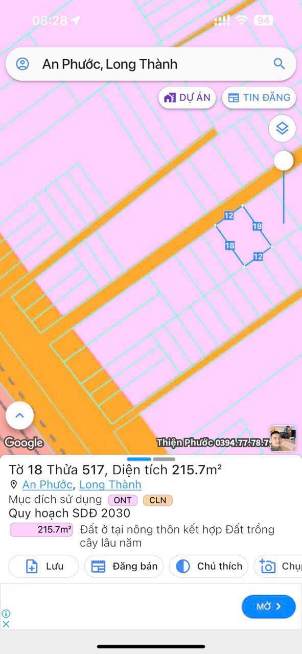 Đất Vườn Long Thành 216m² - Sổ Thổ Cư, Giá Tốt 3.2 Tỷ