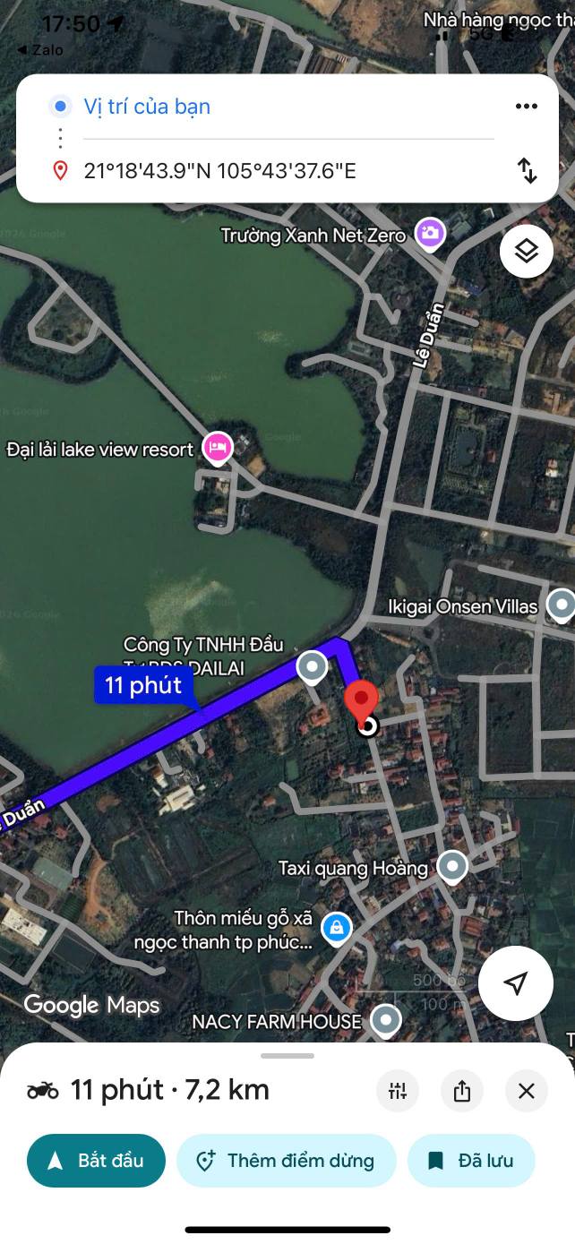 Bán Đất Ngọc Thanh, Phúc Yên 152.8m² - Sát Hồ Đại Lải, Ô tô tránh