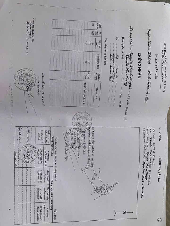 Đất nền Diên An, Khánh Hòa 184m² - Đầu tư sinh lời, gần Đại lộ Võ Nguyên Giáp