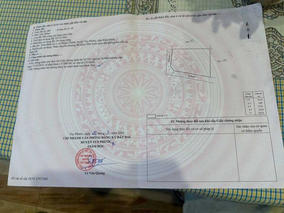 Đất Vườn Lô Góc 860m² - Phước Thành, Tuy Phước, Bình Định - Giá 700 Triệu