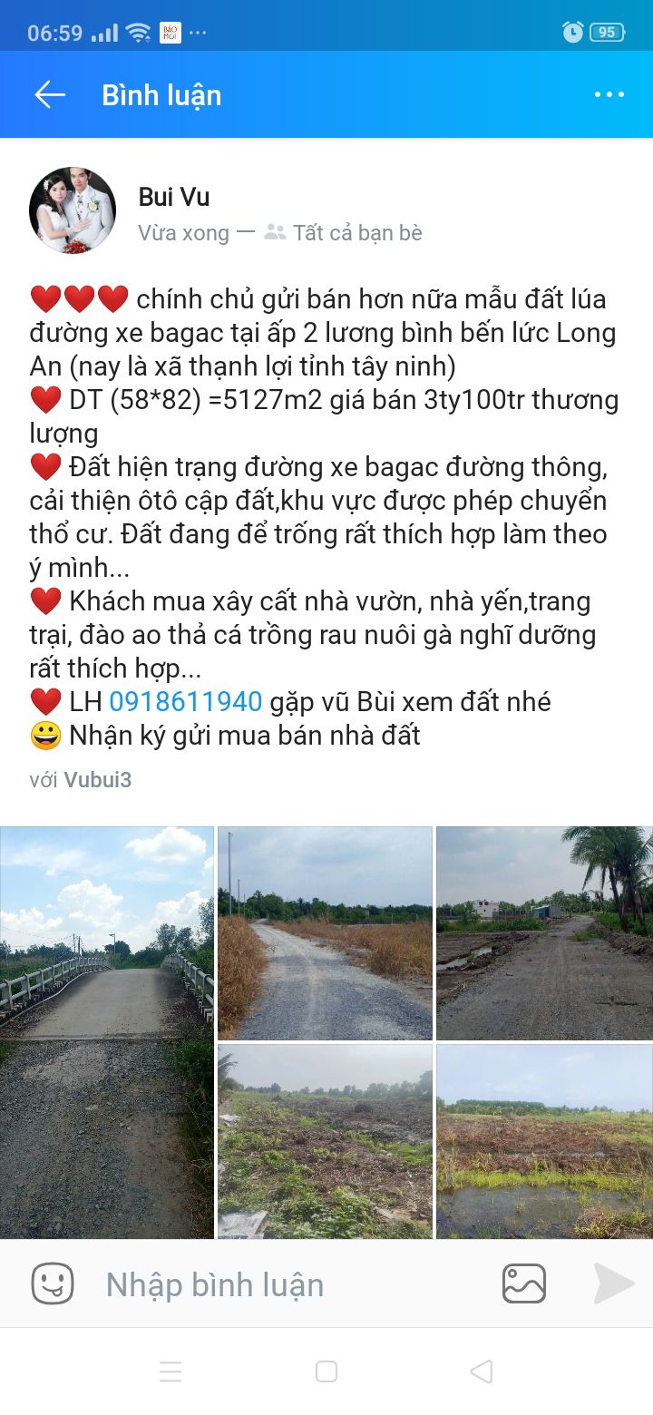 Đất Vườn 5127m² Bến Lức, Long An - Giá 3.1 Tỷ, Sẵn Sàng Xây Dựng