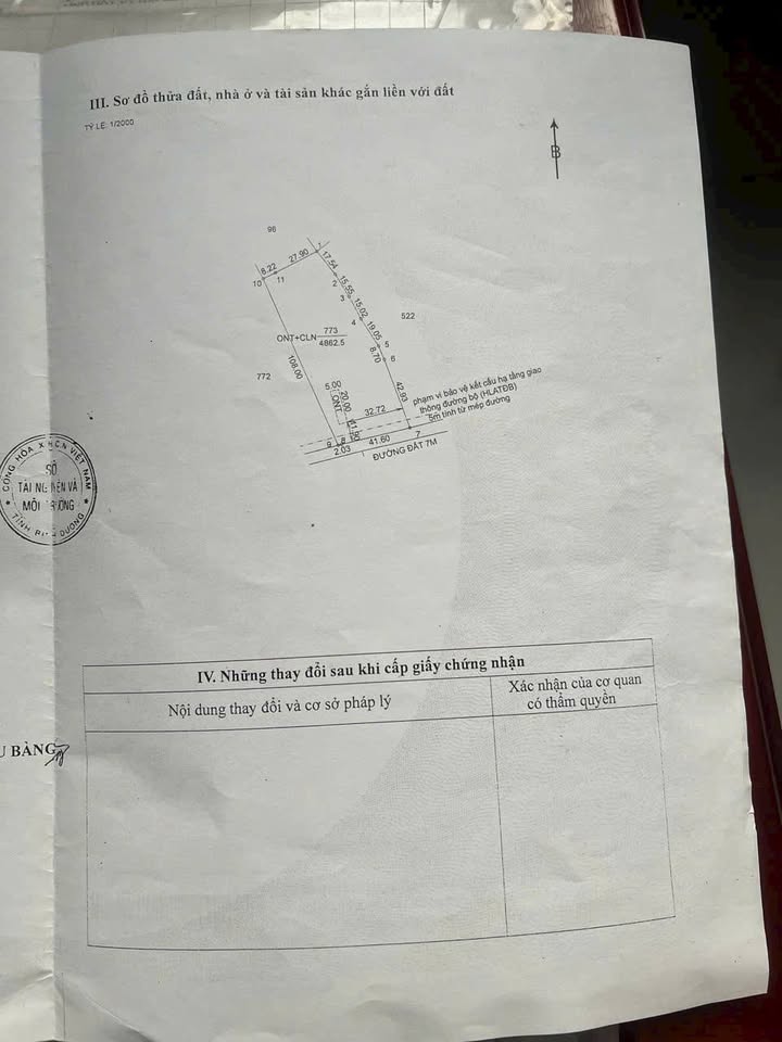 Đất Vườn 4900m² Sổ Hồng Giáp KCN Bàu Bàng - Giá 40 Tỷ