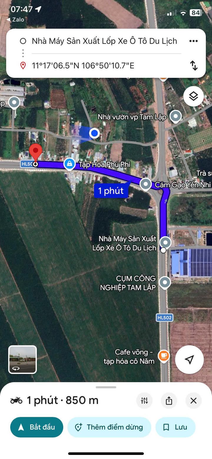 Đất KCN Tam Lập, Phú Giáo 5400m² - Mặt Tiền Đường Tạo Lực, Giá 3.2 Tỷ