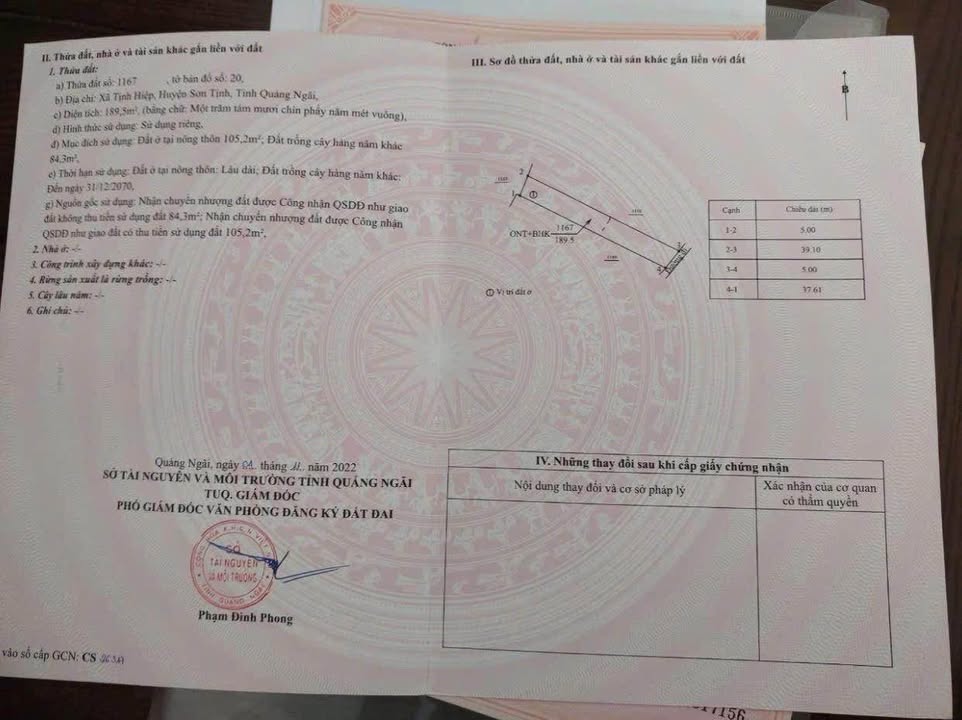 Đất Nền Tịnh Hiệp 190m² - Đường Ô Tô, Gần Tỉnh Lộ 1xx